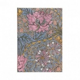 Paperblanks William Morris, Pink Honeysuckle, Midi, 13,18cm, Lined, 144 pages, 120gsm