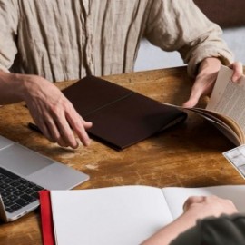 Paper Republic grand voyageur A4 chestnut leather journal