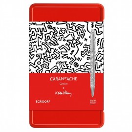 Caran DAche Keith Harring Ecridor Ballpoint Pen with Leather Pen Pouch Special Edition 0890.023