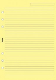 Filofax Refill A5 Organiser Yellow Ruled Paper 343010