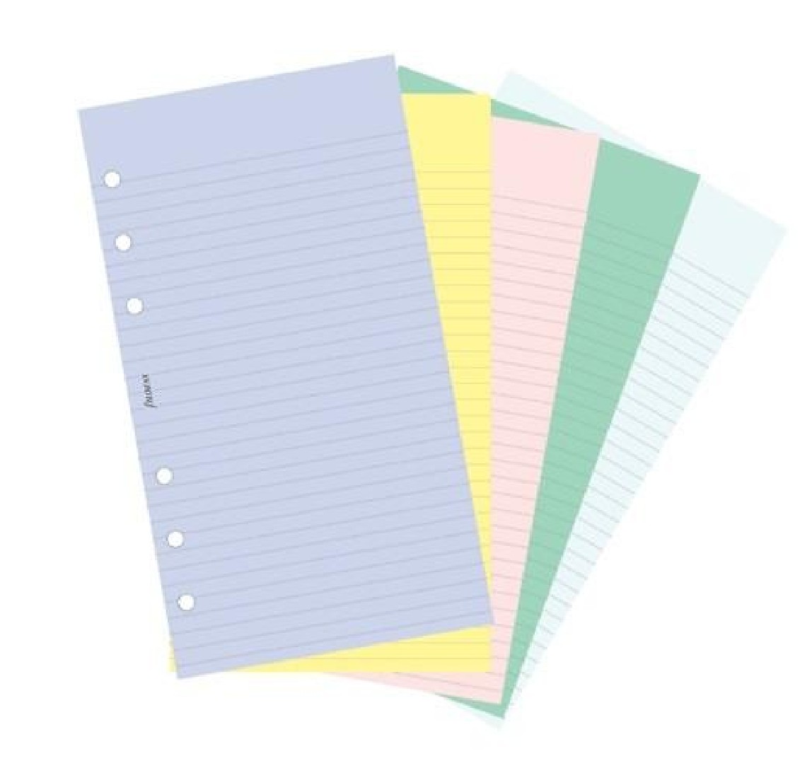FIlofax Refill Personal Coloured paper plain annd ruled 130502