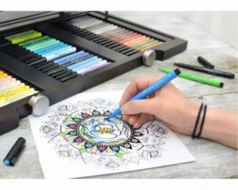 Faber Castell Pitt Artist Pen India ink pen, wooden case of 90 167400