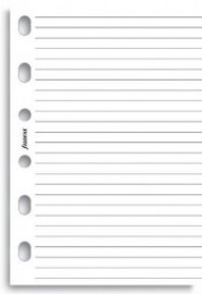 Filofax Refill Pocket White Ruled Paper 212210