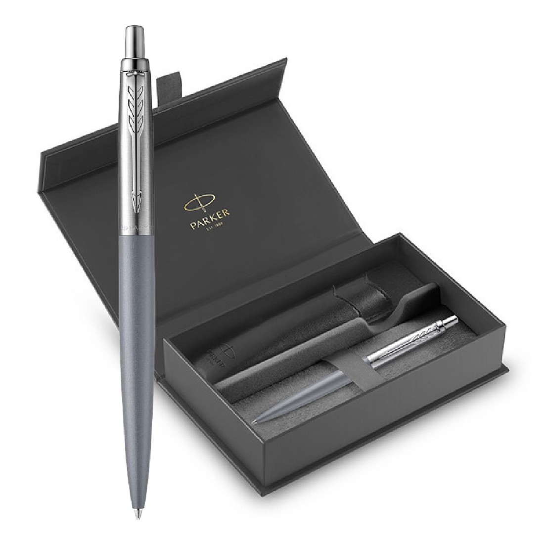 Parker Jotter XL Alexandra Matte Grey Balllpen and Black Pouch N