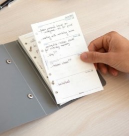 Filofax Refill Personal Organizer Storage Binder Grey 132919