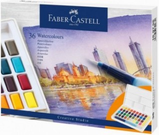 Faber Castell Watercolours in pans 36ct set,  169736