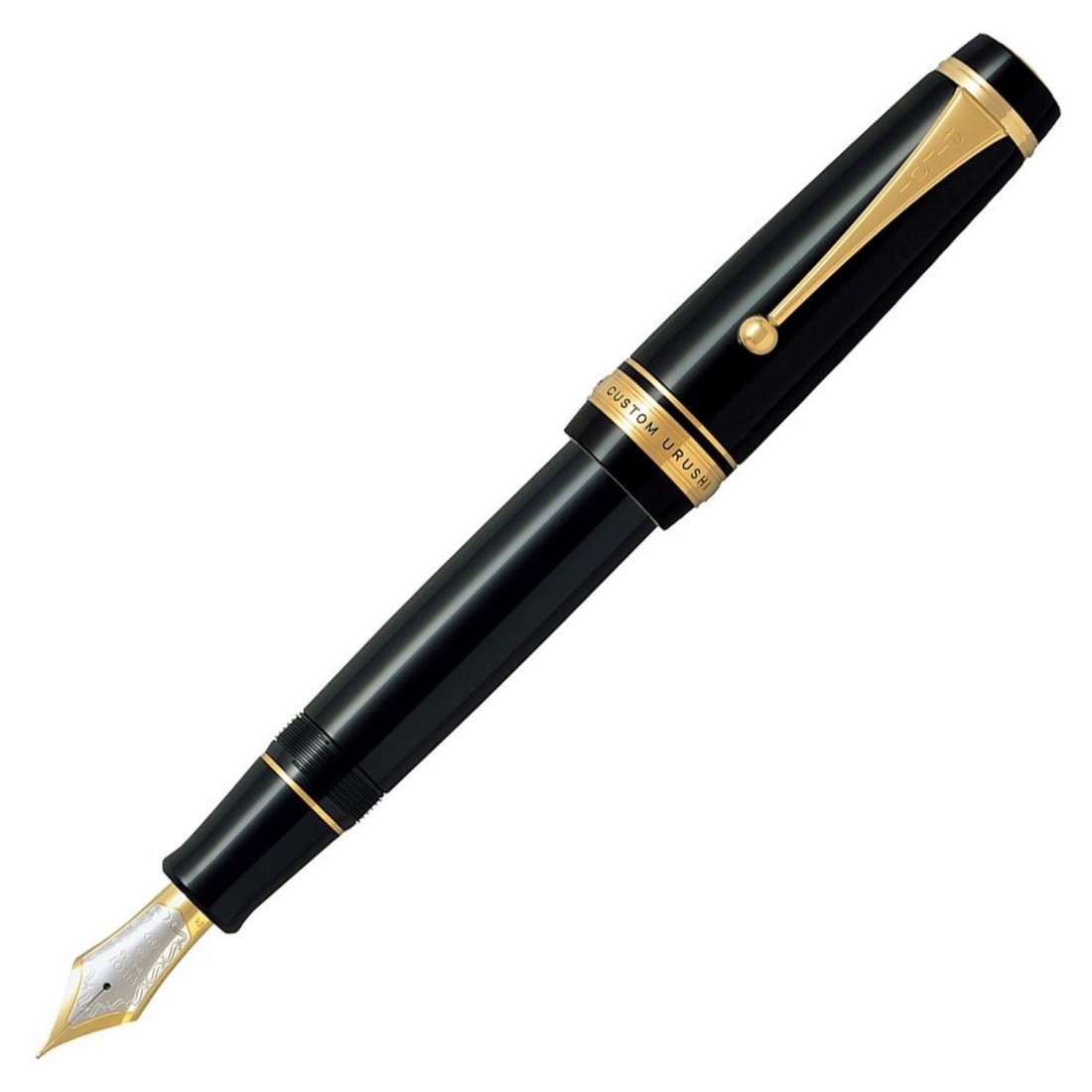 Pilot Custom Urushi Black Lacquer Fountain Pen  FKV-88SR-B.