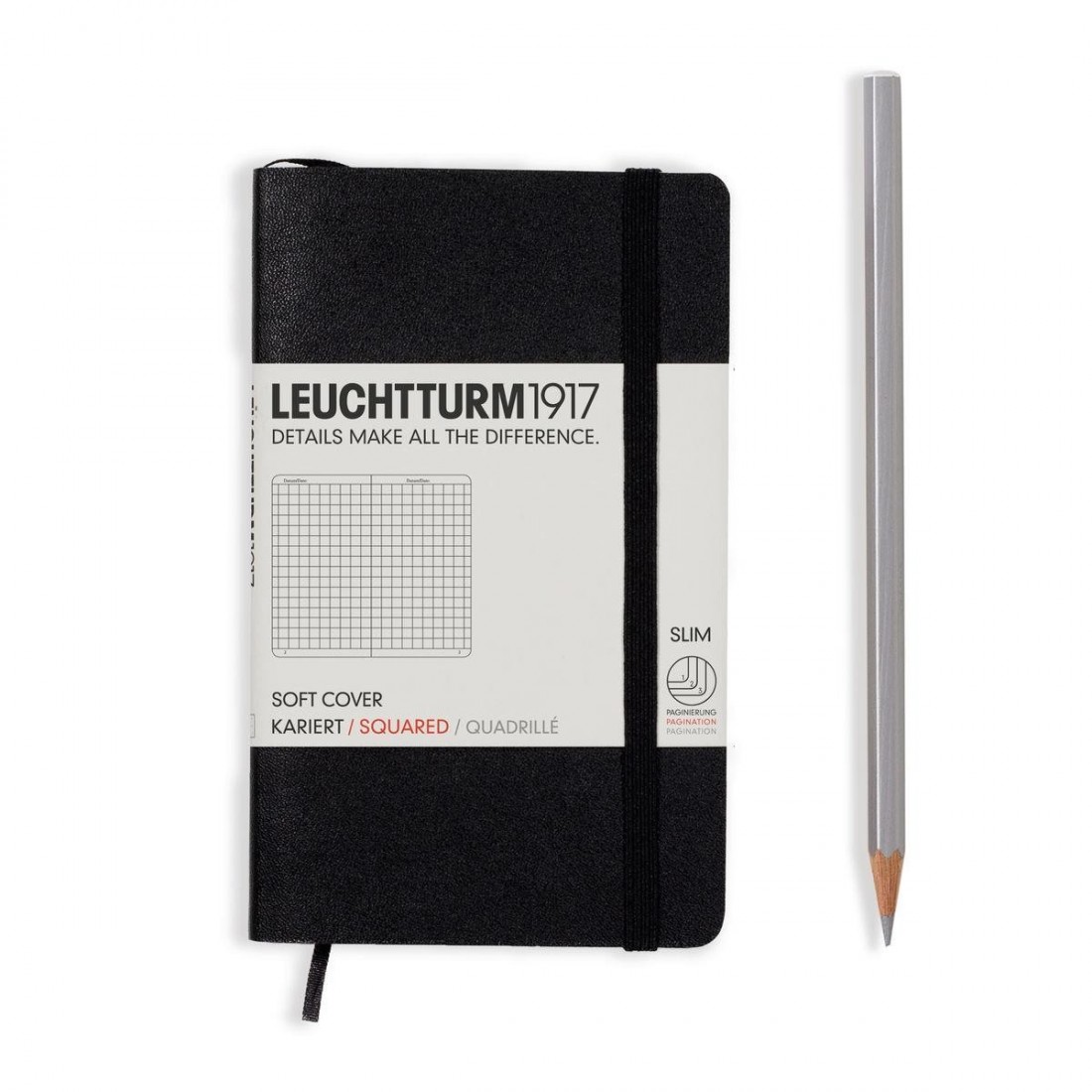 Leuchtturm 1917 Notebook A6 Black Squared Soft Cover LE