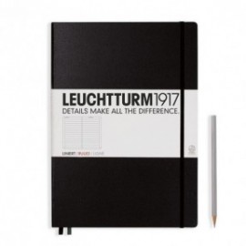 Leuchtturm 1917 Notebook A4 plus Black Ruled, Hard Cover