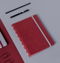 Filofax Notebook Refillable Ruled A5 Burgundy, 115121