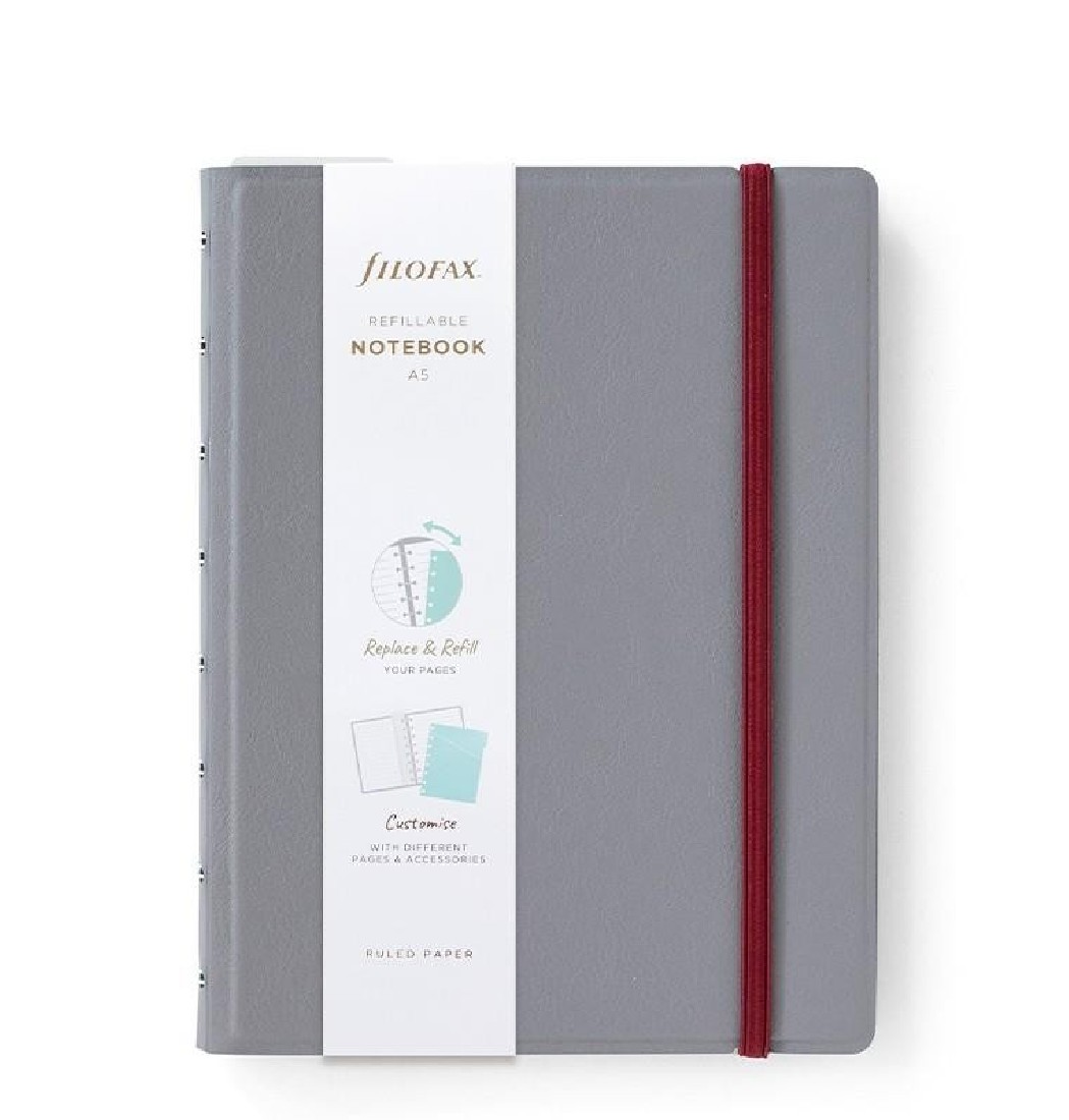 Filofax Notebook Refillable Ruled A5  Graphite, 115123