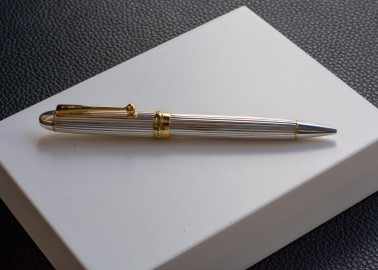 Pilot Sterling Silver 925 with gold trims Custom 74 ballpen BKK-3M8S-S