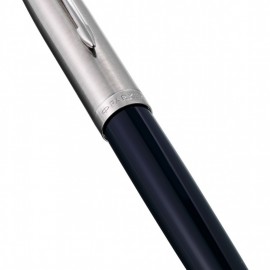 PARKER 51 MIDNIGHT BLUE RESIN CHROME TRIM FOUNTAIN PEN STEEL NIB