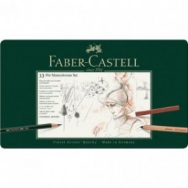 Faber Castell Set Pitt Monochrome tin of 33 112977