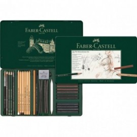 Faber Castell Set Pitt Monochrome tin of 33 112977