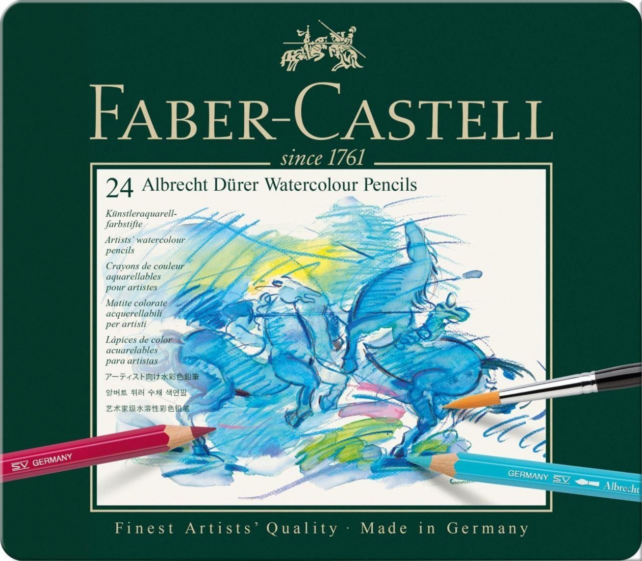 Faber Castell tin of 24 Albrecht Dürer watercolour pencis 117524
