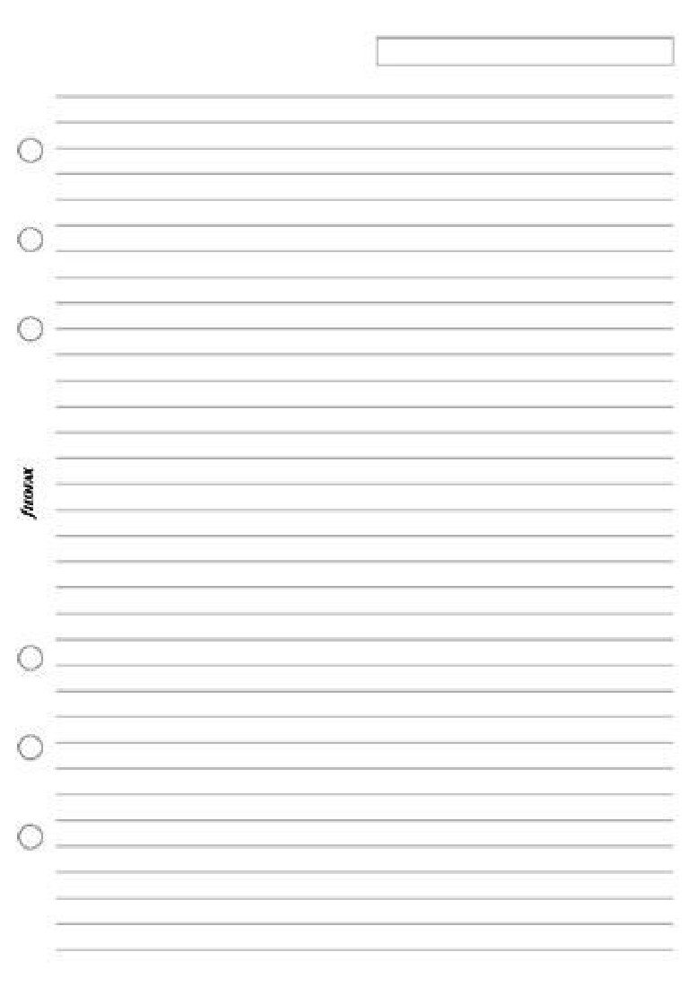 Filofax Refill A5 Organiser White Ruled Paper 343008