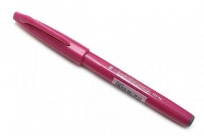 Pentel Fude Touch Brush Sign Pen - Pink