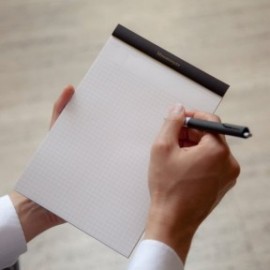 Mnemosyne notepad staple bound 188 A5+ 70sheets 5mm squared 80gr