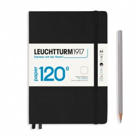 Leuchtturm 1917 Notebook A5, Edition 120g Black Plain, Hard Cover
