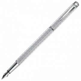 Caran dache Palladium-Coated Ecridor Chevron Fountain Pen