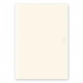 Midori MD Notebook A5 148x210 mm, 176 pages, glassine paper cover, Blank, Bookmark string, Label stickers, Thread-stitched book-binding 15293006