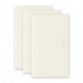Midori MD Notebook Light B6 175x105mm, Blank, 3pcs pack, Label stickers, Saddle Stitched, 48 pages each, 15300006
