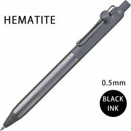 Uni Mitsubishi uniball ZENTO Flow Model Rollerball Pen Anodized Aluminum Grip, Fine 0.5mm, Water-Based Black Ink, Ultra-Smooth with Reduced Friction, Hematite, UBNZF05.43