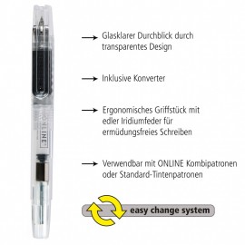 Fountain pen Bachelor Ice F with Converter 54115 Online