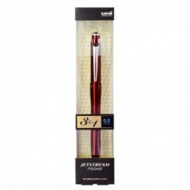 Uni Mitsubishi Pencil Multifunction Pen Jetstream Prime 3 ballpens  and 1 mechanical pencil 0.5 Dark Bordeaux