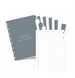 Filofax Refill A5 Notebook Minimal Monthly Dividers 132973
