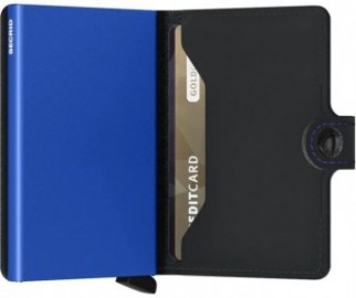 SECRID MINIWALLET MM MATTE BLACK & BLUE