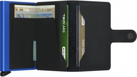 SECRID MINIWALLET MM MATTE BLACK & BLUE