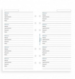 Refill Password Paper Personal 132682 Filofax