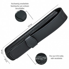 Leather flap case black  for 1 pen  ONLINE 90758