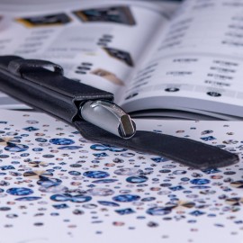 Leather flap case black  for 1 pen  ONLINE 90758