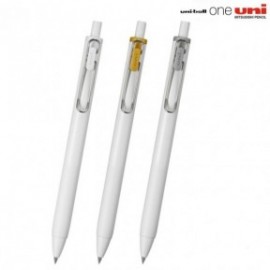 Uni Mitsubishi Gel Ballpoint Pen Uni-ball One 0.50 White, Gold, Silver 3-pack UMN-SC-05 WGS3C