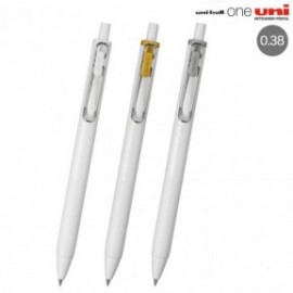 Uni Mitsubishi Gel Ballpoint Pen Uni-ball One 0.38 White, Gold, Silver 3-pack UMN-SC-38 WGS3C