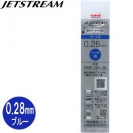 Uni Mitsubishi Pencil Jetstream Edge SXR-203-28.33 Ballpoint Pen Refill, 0.28, Blue