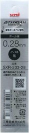 Uni Mitsubishi refill  Jetstream Edge SXR-203-28.24 Ballpoint Pen Refill, 0.28, Black