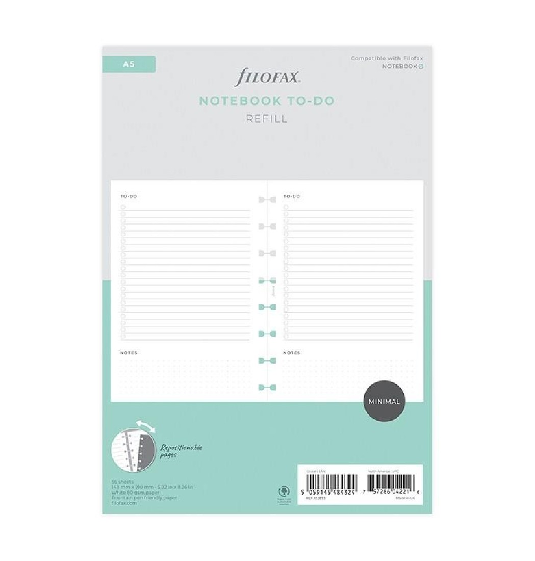 Filofax Refill A5 Notebook To Do 132853