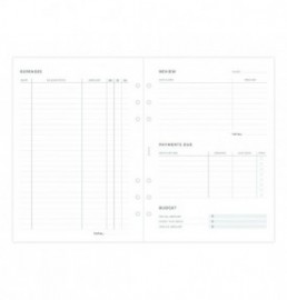 Refill Organizer A5 Expense Tracker 132851 Filofax