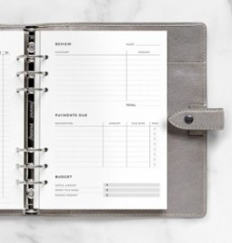 Refill Organizer A5 Expense Tracker 132851 Filofax