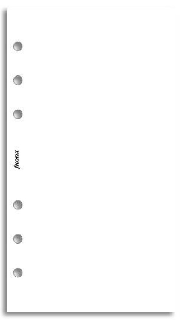 Filofax Refill Personal White Notepaper 132405