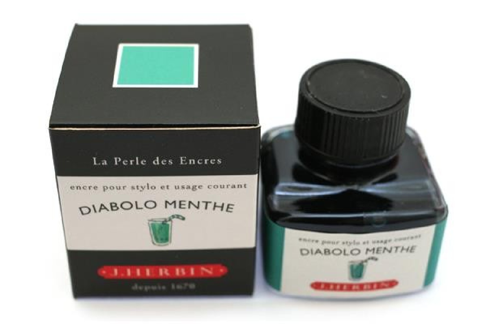 FOUNTAIN PEN INK 13033 DIABOLO MENTHE(MINT LEMONADE GREEN) J.HERBIN