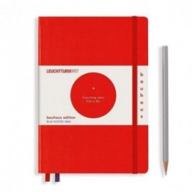 Leuchtturm 1917 Notebook A5 Red Dotted Bauhaus Edition, Hard Cover