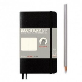 Leuchtturm 1917 Notebook A6 Black Plain, Soft Cover