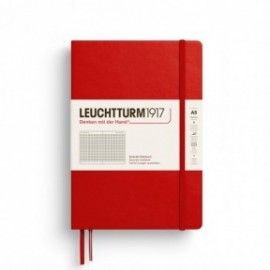 Leuchtturm 1917 Notebook A5 Cherry Red Squared Hard Cover
