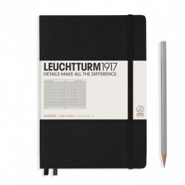 Leuchtturm 1917 Notebook A5 Black Squared Hard Cover P
