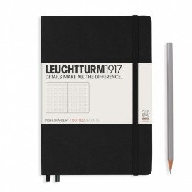 Leuchtturm 1917 Notebook A5 Black Dotted, Hard Cover